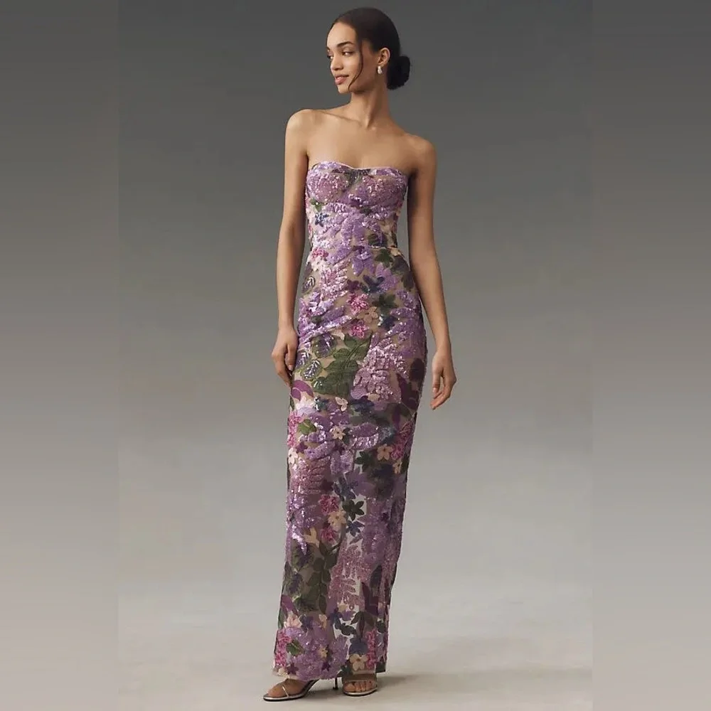 NWT Bronx and Banco Dahlia Maxi Dress Lilac - Picture 1 of 5